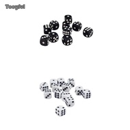 Tooyful 100pcs D6 Dice 12mm Six Side Dice for Role Playing Board Games Black&White