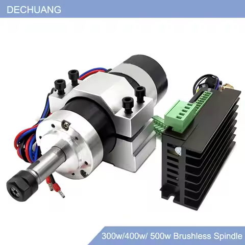 Air-cooled Spindle 300w/400w/ 500w Brushless Spindle Motor ER11 DC Motor for CNC Milling with Driver