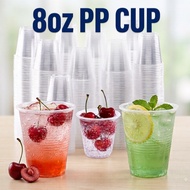 PP Plastic Cup 8oz / 8oz Cawan Plastik - 100pcs+- / Katering / Catering / Part Cup / Disposable Cup