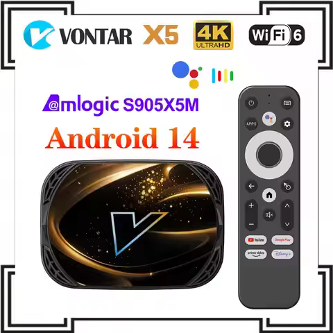 VONTAR Amlogic S905A S905X5M X5 Android 14.0 TV Box Media Player Andorid 14 1000M AV1 4K 60fps Googl