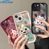 Cute Phone Case For OPPO A12 A12e A7 AX7 A5S AX5S AX5 A3S Reno 8T 7Z 7 Lite 10 Pro+ Casing China Dragon Pattern Shockproof Full Protector Phone Cover