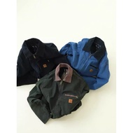 AAIK Carh/// J97Canvas Detroit Jacket clea Short Wide Version Washed Turn-down Collar Coat