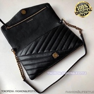 PROMO/ TORY BURCH KIRA CHEVRON CLUTCH BAG BLACK ORIGINAL TORY BURCH