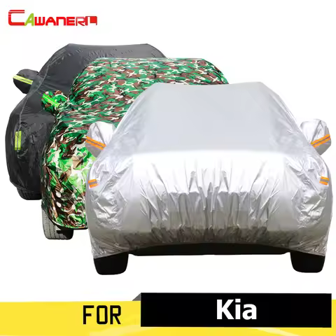 Cawanerl Car Cover Anti UV Rain Sun Snow Resistant Dust Proof Cover Sunshade For Kia Forte Carnival 