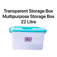 TWINS DOLPHIN Transparent Storage Box 22Litre 3033 / Multipurpose Storage Box / Bekas Simpanan