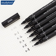 STUDYTOOL 1pc Uni Pin Drawing Pen Fine Line 005 01 02 03 05 08 Needle Pen K2R5