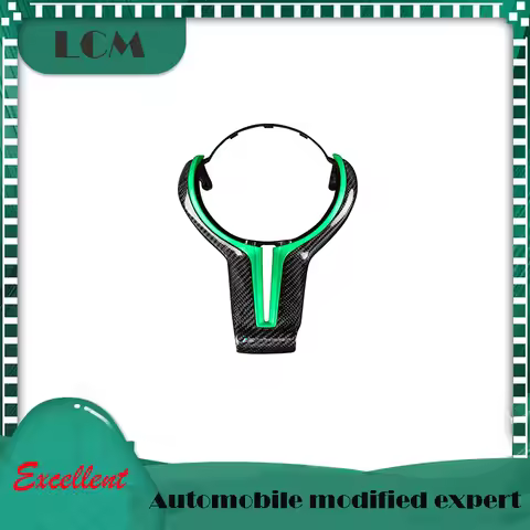 Replacement Style ABS+Real Carbon Fiber Steering Wheel Trim For BMW M & 1 2 3 4 5 6 Series F80 F82 F