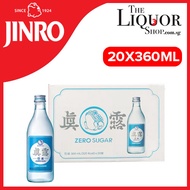 Carton Sale- 20 Bottles x 360ml Jinro is Back Zero Sugar Soju ABV 16%