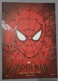 （港版）《 Spider-Man: Brand New Day  》蜘蛛俠：英雄重生  紅色蜘網面罩 工藝電影海報 Movie Poster