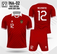 Setelan Jersey Timnas Indonesia/Setelan Jersey Bola Mils AFC/Setelan Jersey U23 Free Custom Nama da