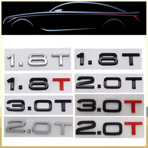 3D 2.0 T 2.0T 3.0 T 1.8T Letters for A3 A4 A5 A6 A7 A8 Q2 Q3 Q5 Q7 Q8 car Engine Fender trunk Rear D
