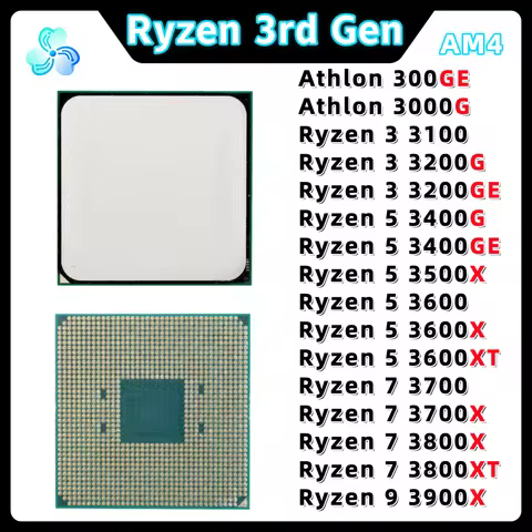 Ryzen 3rd Gen CPU R3-3100/3200G R5-3400G/3400GE/3500X/3600/3600X/3600XT R7-3700/3700X/3800X/3800XT R