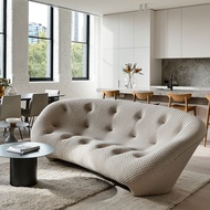 Italian-Style Light Luxury Shell Sofa Living Room Small Apartment Designer Fabric Minimalist Internet Celebrity Sofa Cloud Sofa