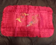 紅色龍鳳枕套x2  + 被面x1