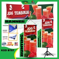 Bunting Banner jus tembikai air balang Khas untuk lariskan Jualan produk / perkhidmatan anda  High q