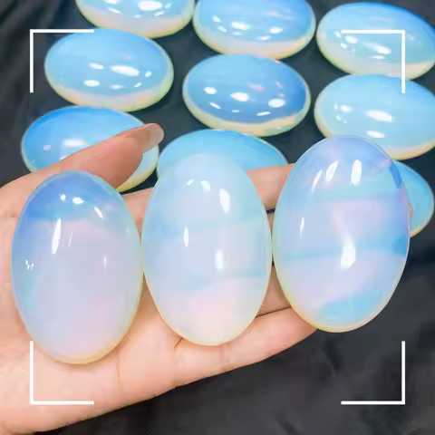 Opalite Crystal Ornaments Irregular Crystal Polished Healing Natural Stone Mineral DIY Jewelry Fish 