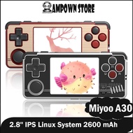 [Ready Stock] MIYOO A30 MIYOOA30 2.8'' Portable Retro Video Game Console A33 quad-core Classical Linux OS 2600mAh Mini Handheld Game Players