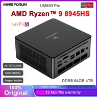 Minisforum UM890 Pro AMD Ryzen 9 8945HS Mini PC DDR5 64GB 512GB Windows 11 Wifi6 Dual LAN Computer