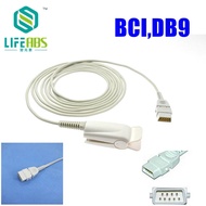 Finger Clip Ear Clip Silicone Long Cable Reusable Spo2 Sensor Separated Spo2 Sensor for Bci,Db9 Pati