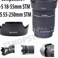 ▔ Lens Hood Ew-63C For Canon Ef-S 18-55Mm Stm / Ef-S 55-250Mm Stm