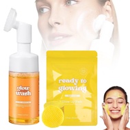 Turmeric Facial Soap+Turmeric Pad, 100% Pure Turmeric Pad, Reduce Blemishes and Dark Spots, Daily Us