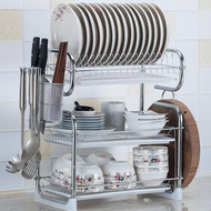 Terbaru!!! Rak Piring 3 Layer Stainless Steel / 3 Layer Dish Drainer Rak Serbaguna / Peralatan Dapur