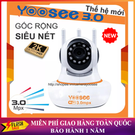 ( MÃU MỚI 2022 ) Camera wifi yoosee 3 râu 3.0MP Chính Hãng Camera Ip Yoosee 3 ăng ten Full HD 1080P