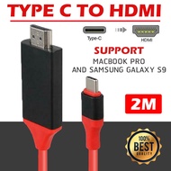USB C HDMI Cable Type C to HDMI Support 4K 60HZ for MacBook Samsung Galaxy S9/S8 Huawei Mate 10 Pro P20 Dell XPS 15 13