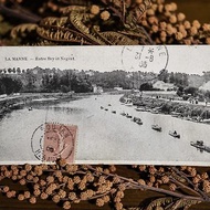 法國 1906年郵戳郵票老明信片