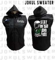 Rompi sablon premium single fighter gojek/grab