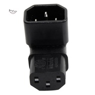 IEC Male C14 to Up Right Angled 90 Degree IEC Female C13 Power Extension Adapter