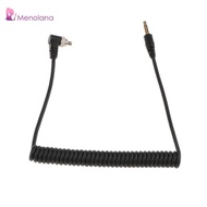 [Menolana] 3.5mm to Male  Sync Cable with Screw Lock for Trigger  Spring Cord 1.1ft-3.28ft (34-100cm