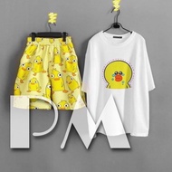 Crying duck shirt + yellow duck pants set
