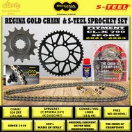 REGINA CHAIN + S-TEEL SPROCKET KIT CFMOTO CL-X 700 SPORT (2021–2023)｜520 ZRT / ZRA｜114L｜15T / 46T｜Z-