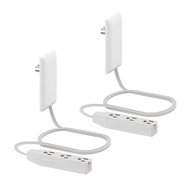 CILIA Flat-Face Outlet Extender พร้อม 3 เต้ารับ ปลั๊กแผ่นผนังบางเฉียบพร้อมสายต่อและรางปลั๊กไฟ 3 ช่อง