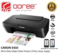 [NEW] CANON PIXMA E410 INK EFFICIENT 3 IN 1 INKJET MULTIFUNCTION COLOUR PRINTER, PRINT SCAN COPY (3 IN 1) ALL IN ONE PRINTER, WITH ORIGINAL CANON INK CARTRIDGEWith Original Canon PG-47 + CL-57S