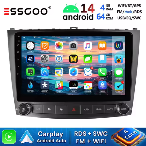 10 inch IPS Touch Screen Car Radio Stereo for Lexus IS350 IS250 2005-2012 with Carplay Android Auto/