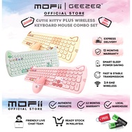 MOFII Geezer Cute Cat Plus Wireless  Keyboard Mouse Set Office PC Laptop Gift Table