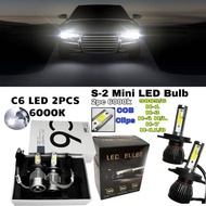 C6 Headlight COD LED H1 H3 H4 H7 H11 9005 9006 Fog Light Bulb Fog Lamp 2pcs LED