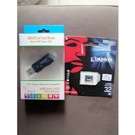 32GB Micro SD Memory Card & USB/MircroUSB/TypeC card reader/writer