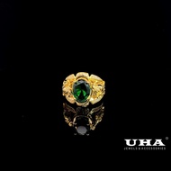 N332 Nhẫn nam đá màu phong thủy tinh tế đơn giản UHA