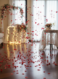 A variety of wedding essentials including firecrackers, cones, event supplies, handheld fireworks, a