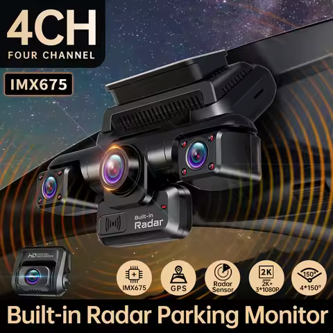 TiESFONG i7max 360° 4CH GPS Dash Cam IMX675 for 5K/2K Front Camera 24H Parking Mode Car DVR Starligh