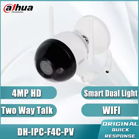 Dahua IPC-F4C-PV 4MP WIFI Camera Support Smart Light IR30M Security CCTV Outdoor IP67 Human Detectio