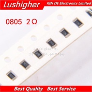 100PCS 0805 SMD Resistor 5% 2ohm 2R0 2R00 2R
