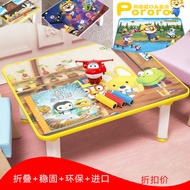 Meja Belajar Pororo Meja Lipat Kanak-kanak Import Korea Meja Belajar Kanak-kanak Meja Kanak-Kanak Me