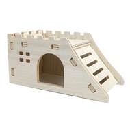 Wooden Hamster House Toy Bite Resistant Hamster Hideout House for Hamster Accessories