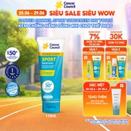 Kem chống nắng dùng khi chơi thể thao Cancer Council Sport Sunscreen Dry Touch & Sweat Resistant Lot