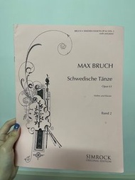 MAX BRUCH小提琴譜 二手 無筆跡