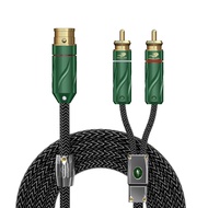 GOLLEY LION Audio สาย RCA ชายหญิง Cannon เครื่องขยายเสียงปลั๊กผสมสาย AV XLR ถึง Dual RCA Cable